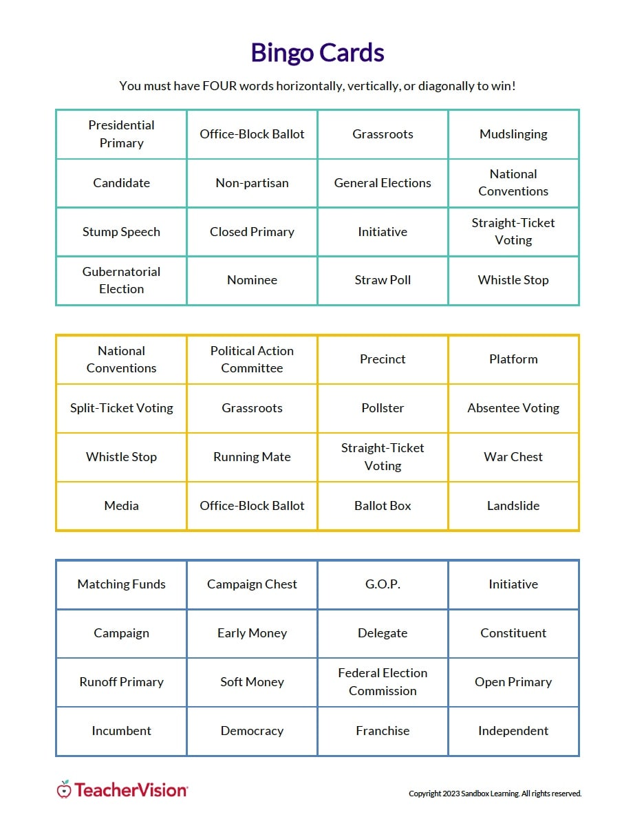 Election Bingo